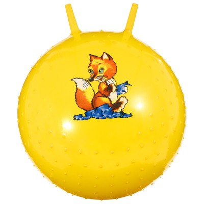 Мяч прыгун с рожками «Сказочные истории», массажный, d=65 см, 600 г, МИКС