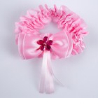 Подвязка для невесты "Бант", розовая - Фото 1
