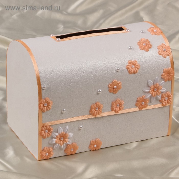 Коробка для денег «Алёнка», персиковая, неразборная - Фото 1