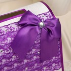Коробка для денег «Кружево+стразы», фиолетовая, неразборная - Фото 4