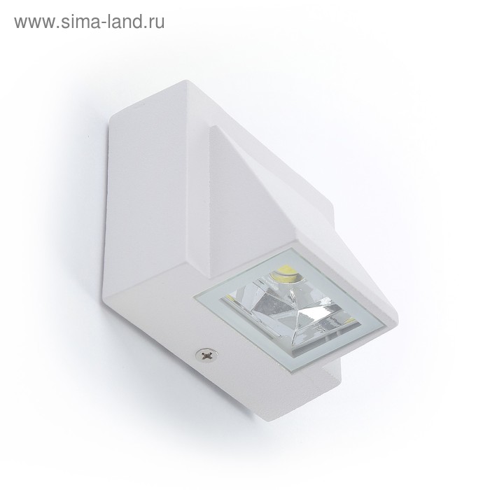 Светильник фасадный светодиодный Luazon 5 Вт, 80 x 75 мм, IP65, 220 В, Белый корпус - Фото 1