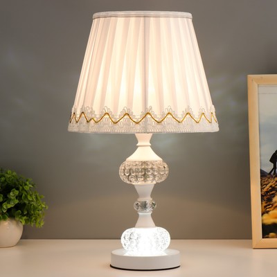 Лампа настольная "Калиопа" Е27 40Вт белый 45х25,5х25,5 см