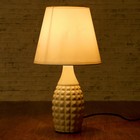 Лампа настольная с абажуром "Грани" белая 220V 40 Вт E14 - Фото 2