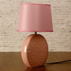 Лампа настольная с абажуром "Идиллия" светло-розовая 220V 40 Вт E14 - Фото 3