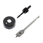 Набор для установки врезных замков ТУНДРА, сверло перовое 22 мм, пила кольцевая 54 мм - Фото 1