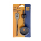 Набор для установки врезных замков ТУНДРА, сверло перовое 22 мм, пила кольцевая 54 мм - Фото 4