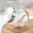 Баночка стеклянная для специй Доляна «Металлик», 200 мл, 6×8 см - Фото 2