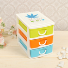 Мини - комод для мелочей 3 секции «Радуга», 13×9×11,5 см, цвет МИКС - Фото 1