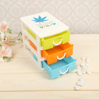 Мини - комод для мелочей 3 секции «Радуга», 13×9×11,5 см, цвет МИКС - Фото 2