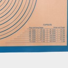 Армированный коврик с разметкой, силикон, 71×50,5 см, цвет синий - фото 8367790