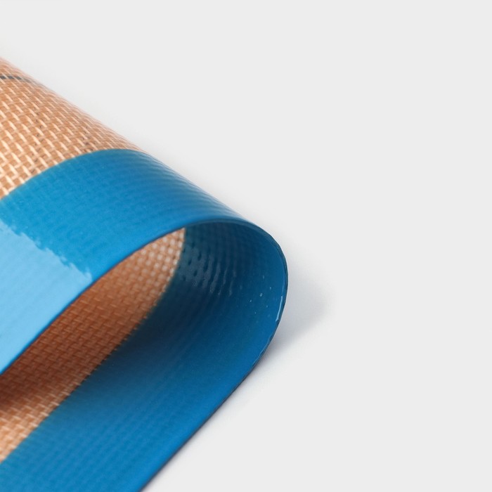 Армированный коврик с разметкой, силикон, 71×50,5 см, цвет синий - фото 1889248325