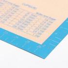 Армированный коврик с разметкой, силикон, 71×50,5 см, цвет синий - фото 8367794