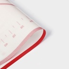 Коврик для выпечки и раскатки теста с разметкой, армированный, силикон, 40×60 см, белый 2854771