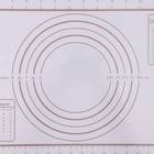 Коврик для выпечки и раскатки теста с разметкой, армированный, силикон, 42×29,5 см, белый - Фото 4