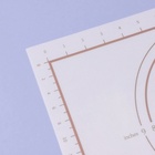 Коврик для выпечки и раскатки теста с разметкой, армированный, силикон, 42×29,5 см, белый - Фото 6
