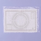 Коврик для выпечки и раскатки теста с разметкой, армированный, силикон, 42×29.5 см, белый - Фото 7