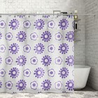 Штора для ванной комнаты Доляна «Фиолетовый цветок», 180×180 см, PEVA - Фото 1