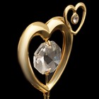 Сувенир «Сердце», 5,5х4х3 см, с кристаллами - Фото 3