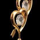 Сувенир «Сердца», 7×6×3 см, с кристаллами - фото 9163492