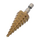 Сверло ступенчатое ТУНДРА, HSS, TiN, шестигранный хвостовик, 4 - 20 мм - Фото 1