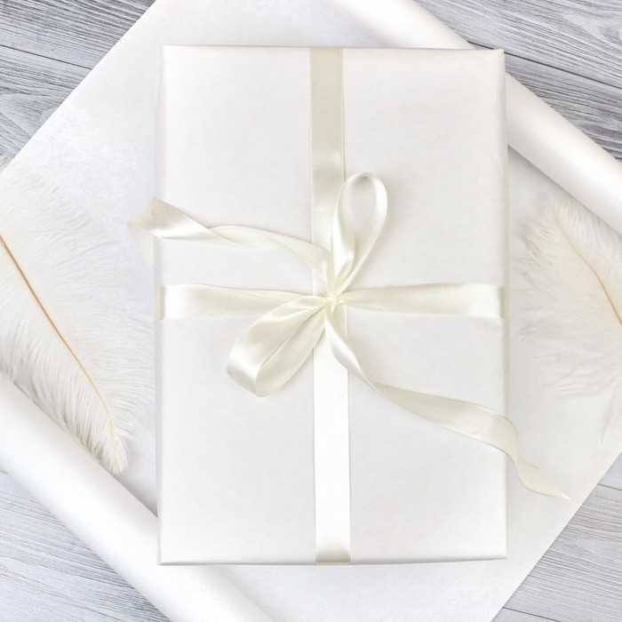 Бумага упаковочная крафт, белый, 0.7×10 м±5% - Фото 1