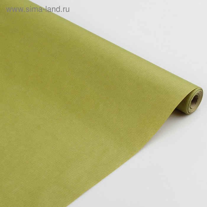 Бумага упаковочная крафт "Светло-зелёный", 0,7 х 10 м - Фото 1
