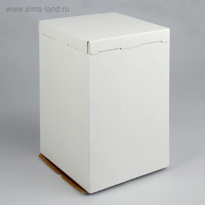Кондитерская упаковка, короб белый, без окна, 30 х 30 х 45 см - Фото 1