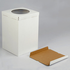 Кондитерская упаковка, короб белый, с окном, 30 х 30 х 45 см - Фото 2
