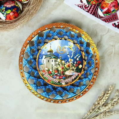 Тарелка конфетница "Христос Воскресе", 19,5×19,5см