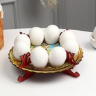 Пасхальная подставка на 8 яиц "Домашний обед", 19,5×19,5 см - фото 318047924