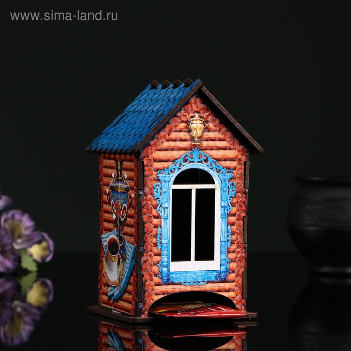 Чайный домик "Самовар", 9,8×9,8×17,4 см - Фото 1