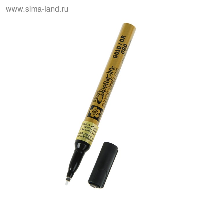 Маркер для каллиграфии Sakura Pen-Touch Calligrapher 1.8 мм , спиртовая основа, цвет Золотой XPSK-C#51 - Фото 1