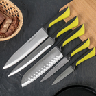 Набор кухонных ножей JANA, 6 предметов: лезвие 9 см, 12 см, 20 см, 20 см, 20 см, с универсальным блоком - Фото 2