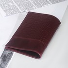 Обложка для паспорта, 4 кармана для карт, кайман/пулап, цвет бордовый - Фото 2
