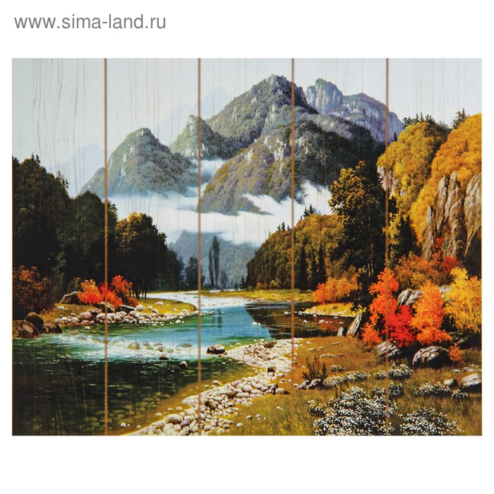 Картины по номерам на дереве "Разноцветие осени", Сунг ли - Фото 1