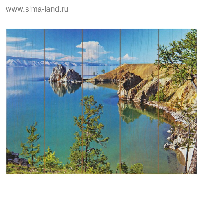 Картины по номерам на дереве "Озеро Байкал" - Фото 1