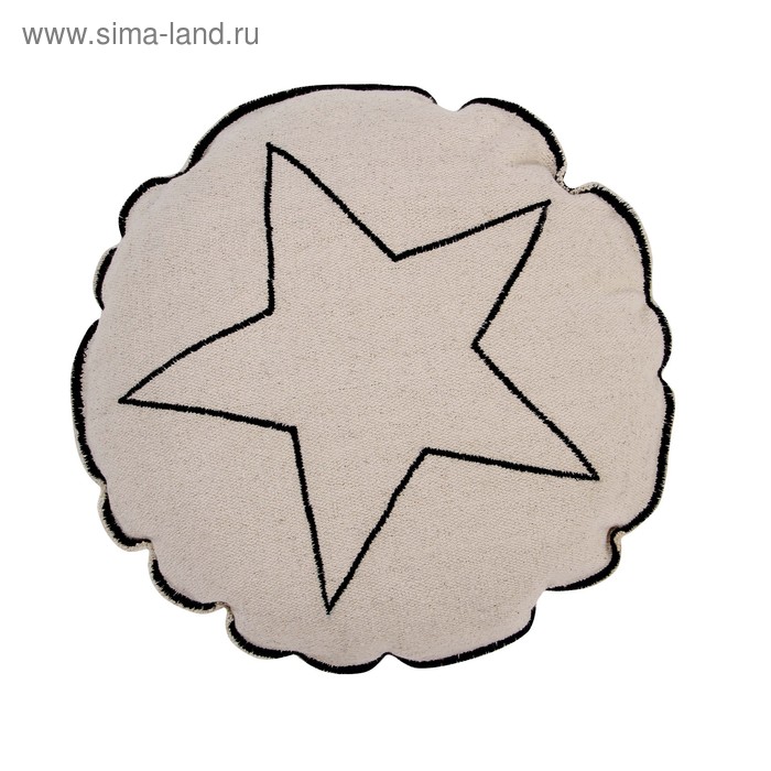 Подушка "Звезда", диаметр 40 см, цвет бежевый