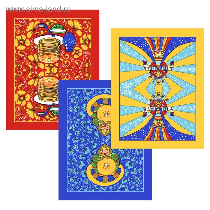 Полотенце «Масленица», размер 48 × 62 см, цвет микс МТ71-71 - Фото 1