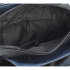 Сумка женская, 3 отдела на молнии, наружный карман, цвет чёрный/синий - Фото 5