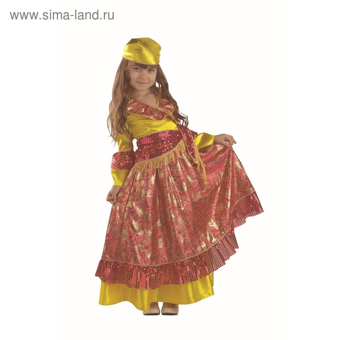 Карнавальный костюм «Цыганка», текстиль, размер 36, рост 140 см - Фото 1