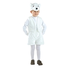 Карнавальный костюм «Белый медведь», рост 110 см, размер 28 - фото 320420725