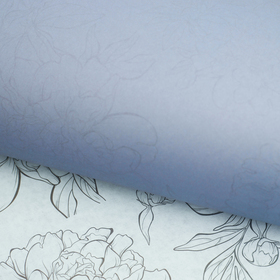Бумага упаковочная крафт цветная двухсторонняя «Лиловые цветы», 50 х 70 см