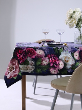 Набор кухонный «Этель. Цветочный этюд»: скатерть 180×150 см, салфетки 40×40 см-8 шт., 100% хлопок 2907338