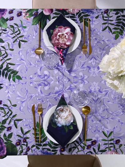 Скатерть «Этель. Цветочный этюд», 220×150 см, 100% хлопок, саржа 190 г/м²