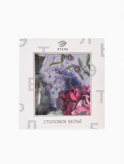 Скатерть «Этель. Цветочный этюд», 220×150 см, 100% хлопок, саржа 190 г/м²