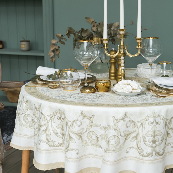 Скатерть круглая «Этель. Классика», d=150 см, 100 % хлопок - Фото 1