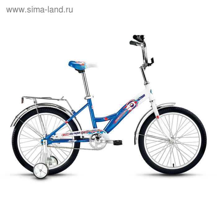 Велосипед 20" Altair City Boy 20, 2017, цвет белый/синий, размер 13"