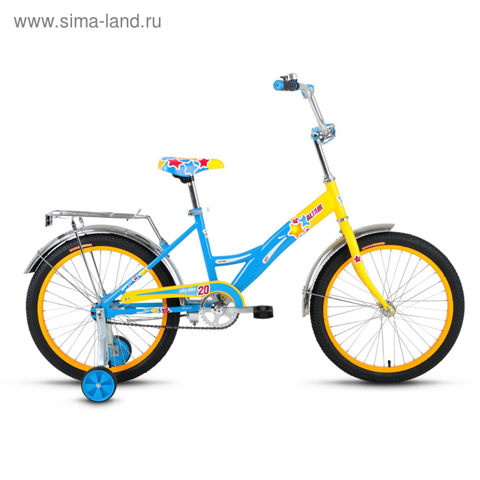 Велосипед 20" Altair City Girl 20, 2017, цвет жёлтый/синий, размер 13"
