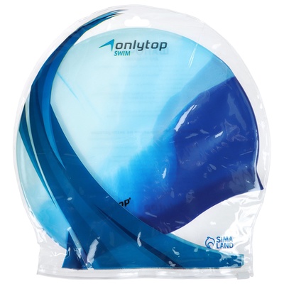 Шапочка для плавания подростковая ONLYTOP, силиконовая, обхват 54-60 см, МИКС