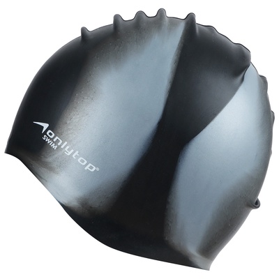 Шапочка для плавания подростковая ONLYTOP, силиконовая, обхват 54-60 см, МИКС